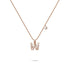 Solid 925 Sterling Silver Initial Crystal Personalised Alphabet Letter Necklace Rose Gold Filled